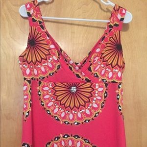 INC Coral Printed Top